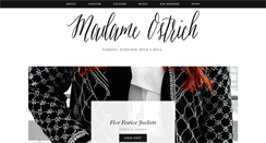 Desktop Screenshot of madame-ostrich.com